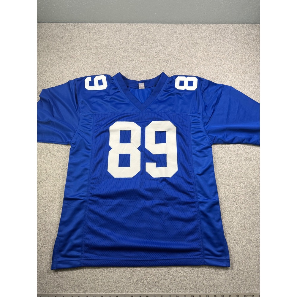 Kadarius Toney Signed Custom Blue Football Jersey Beckett BAS COA Size XL 89